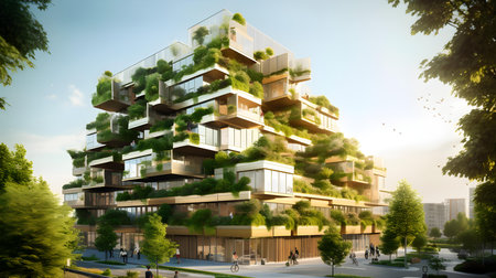 Modern apartment buildings in the city. Concept of real estate development.の素材