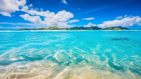 Beautiful beach at Seychelles, La Digue islandの素材