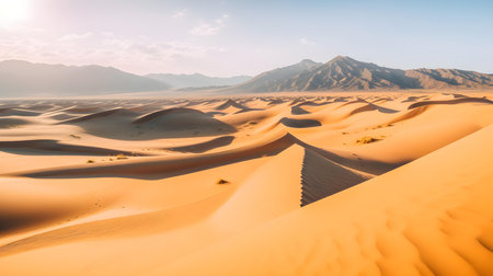 Sand dunes in the Sahara desert, Merzouga, Moroccoの素材