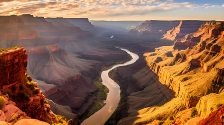 Arizona Grand Canyon National Park at sunset, United States of America.の素材