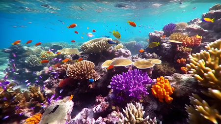 Coral reef and fish in the Red Sea. Egypt, Africaの素材