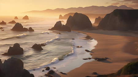 Sunset at the beach of Cabo da Roca, Portugalの素材
