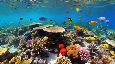 Tropical fish and coral reef in the Red Sea. Egyptの素材