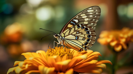 Butterfly on flower in the garden. Beautiful butterfly on flower.の素材