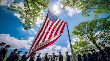 The National Memorial Day Paradeの素材