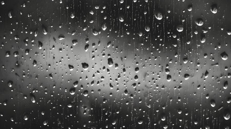 raindrops on the window, black and white background, raindropsの素材