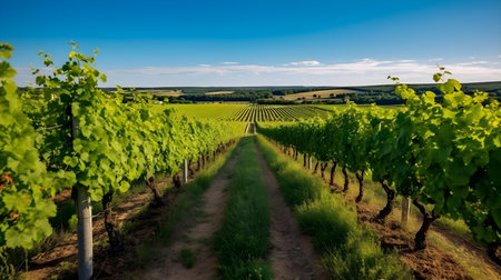Vineyard in the Chianti region, Tuscany, Italyの素材
