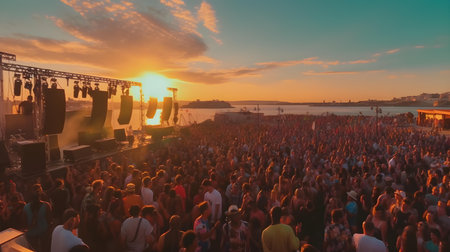 The Kiel Week is performing on the HÃÂ¶rn Stageの素材