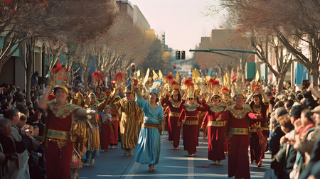 The traditional carnival parade in Barcelonaの素材