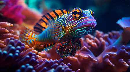 Colorful tropical fish on a coral reef in the Red Sea.の素材