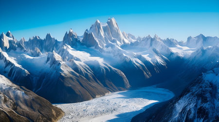 Panoramic view of mountains in Cordillera Blanca, Peruの素材
