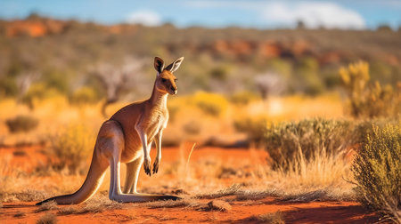 Kangaroo in the Kalahari desert, Namibia.の素材