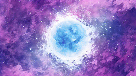 Planet earth with sunrise. Solar system. Astronomy. 3D renderingの素材