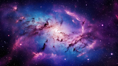 Planets, stars and galaxies in outer space showing the beauty of space exploration.の素材