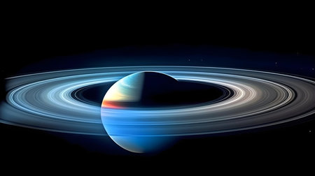 Planets in space. Solar system. Cosmos art. 3D renderingの素材