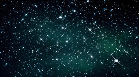 Night starry sky with many stars and nebula as a backgroundの素材
