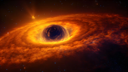Spiral galaxy with sun and stars. Solar system. 3D renderingの素材