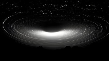 Spiral in the night sky. 3D illustration. Computer generated image.の素材