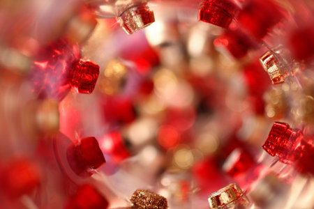 Abstract blurred christmas and new year background from decorations balls
