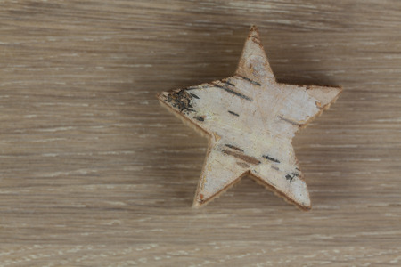 Christmas Decoration - Star for decoration made of birchの写真素材