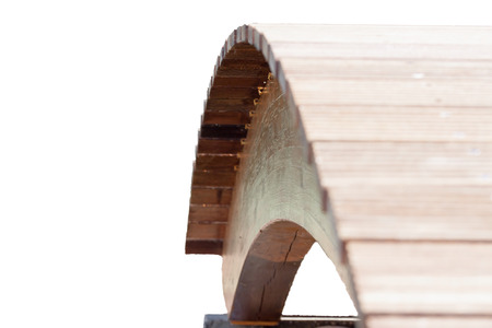 Wooden bridge deckingの写真素材