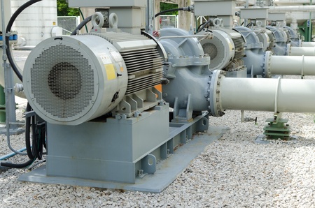 Electric motor in power plantの写真素材