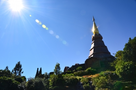 Pagoda at North of Thailandの写真素材