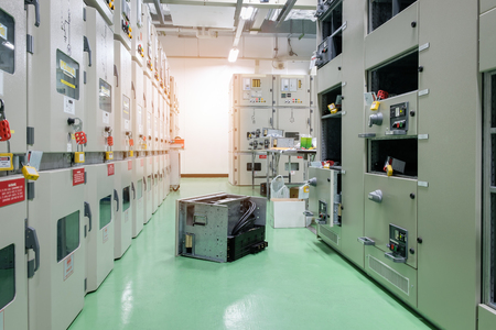 equipment of electrical switchgear panel take off for maintenance shutdown.,
key lock switch gear for isolate system.の写真素材