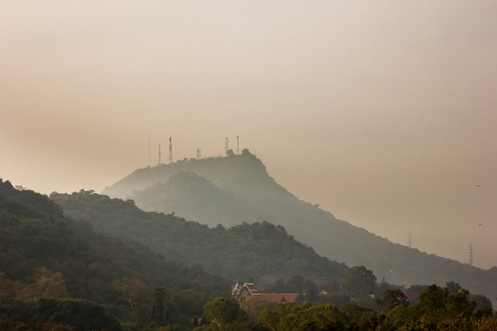 Little antenna on the mountainの写真素材