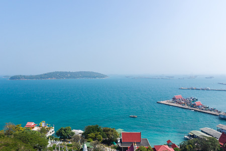 the small village on the seaの写真素材