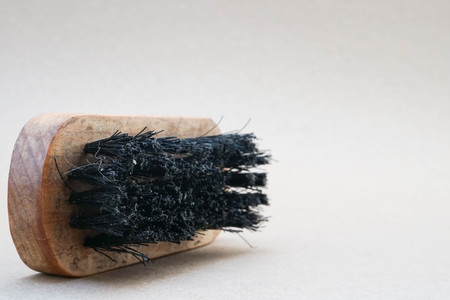 isolated close up old shoe brushの写真素材