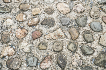 Cement Walkway with stone on topの写真素材