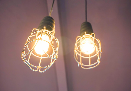 bright creative ceiling lampsの写真素材