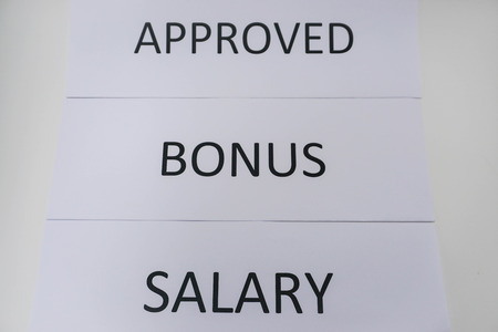 business concept of bonus and salary approvalの写真素材