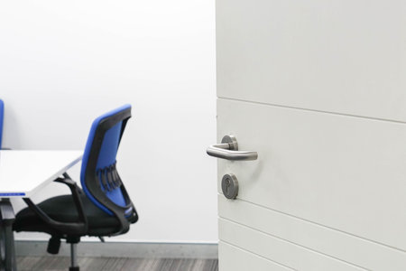opening the door of meeting roomの写真素材