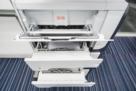 close up printer paper tray for inputの写真素材