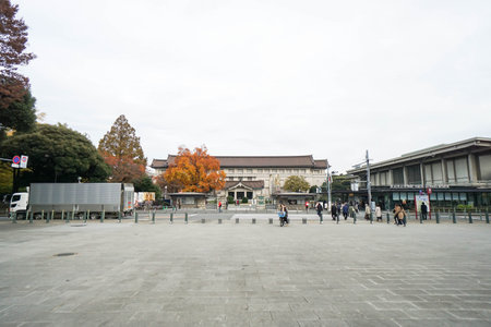 people enjoy travelling at Tokyo National Museum taken in Japan on 3 December 2016のeditorial素材