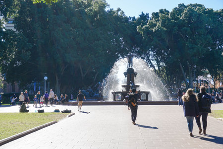 family time at the park taken at Hyde Park in Sydney Australia on 3 July 2016のeditorial素材