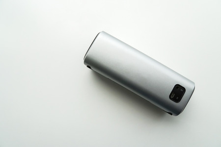 isolated wireless bluetooth speaker for music listeningの写真素材