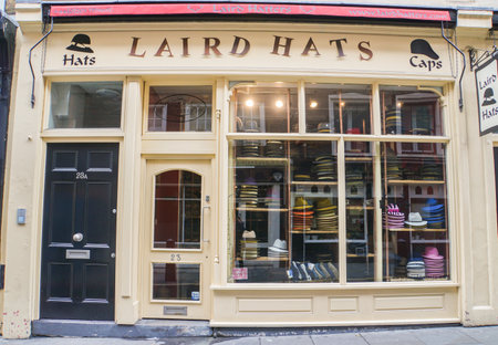 London / UK - November 16 2017: Laird Hats shop located at Shoreditch for people shoppingのeditorial素材