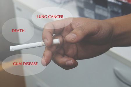 concept of danger from smokingの写真素材