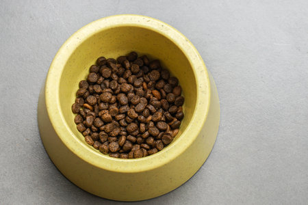 close up premium cat food in bowl