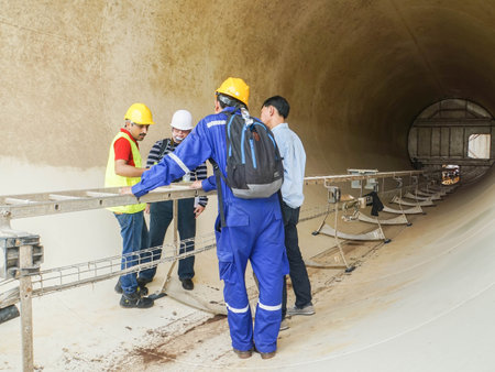 Bangkok / Thailand - May 25 2019: expertise and service engineer inspect and estimate damage to the wine turbineのeditorial素材