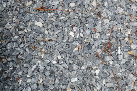 top view of small rock texture for construction and garden decorationの写真素材