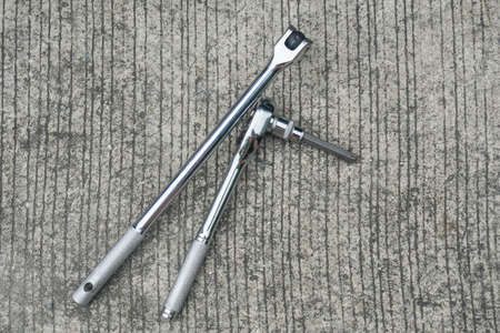 Metal wrench for fixing the car tyreの写真素材