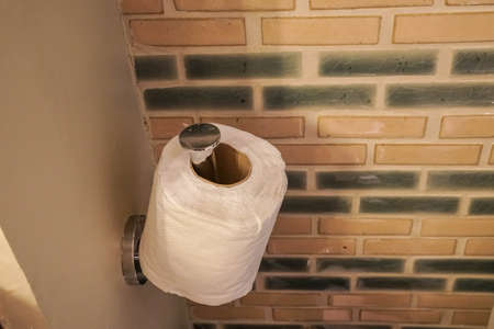 tissue paper roll for spare in hotel bathroomの写真素材