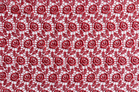 beautiful abstract burgundy lace on a white background. lace background with vintage pattern.の写真素材