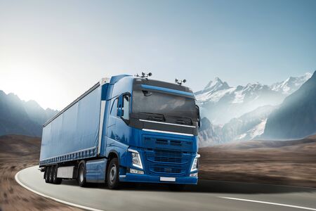 Truck on the roadの写真素材