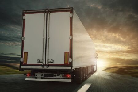 Truck on the roadの写真素材