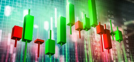 Stocks - stock market - chartの写真素材